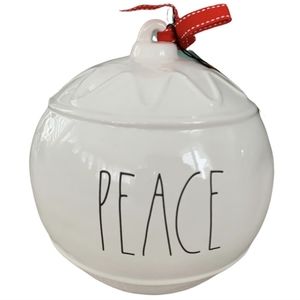 NWT Rae Dunn PEACE Ceramic, Free Standing Large Ornament